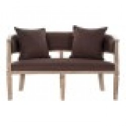 Фотьойл DKD Home Decor Кафяв лен каучук Традиционен (122 x 69 x 72 cm) - Дивани