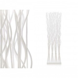 Параван GiftDecor MJ84091-B Бял Върбово дърво 50 x 182 x 13 cm 4 Корсажи - Електроуреди и Аксесоари за Всекидневната