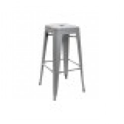Табуретка DKD Home Decor 43 x 43 x 76 cm Сив Метал - Табуретки