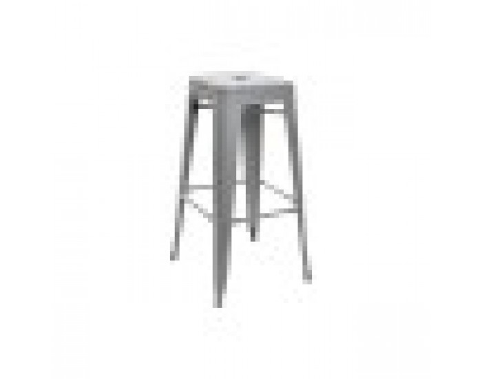 Табуретка DKD Home Decor 43 x 43 x 76 cm Сив Метал Табуретка DKD Home Decor 43 x 43 x 76 cm Сив Метал