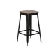 Табуретка Home ESPRIT Кафяв Черен Дървен Метал 34 x 33 x 77 cm Табуретка Home ESPRIT Кафяв Черен Дървен Метал 34 x 33 x 77 cm