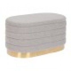 Табуретка DKD Home Decor Златен Светло сив Метал 80 x 41 x 40 cm - Табуретки