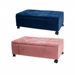 Табуретка DKD Home Decor полиестер Топола Морско син Светло розово (2 pcs) (70 x 39.5 x 24.5 cm) - Табуретки