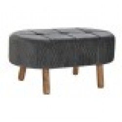 Табуретка DKD Home Decor Сив Естествен Тъмно сив Дървен 80 x 46 x 38 cm - Табуретки