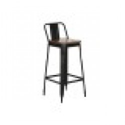 Табуретка Home ESPRIT Черен Дървен Метал 41 x 38 x 96 cm - Табуретки