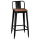 Табуретка Home ESPRIT Черен Дървен Метал 41 x 38 x 96 cm Табуретка Home ESPRIT Черен Дървен Метал 41 x 38 x 96 cm