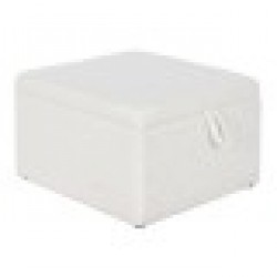 Табуретка Home ESPRIT Бял полиестер Дървен MDF 60 x 60 x 36 cm - Табуретки