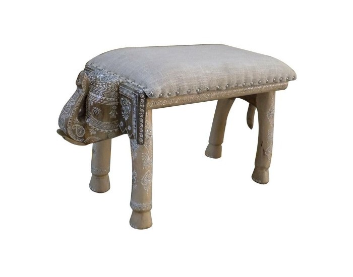 Табуретка DKD Home Decor Слон полиестер Дърво манго (65 x 31,7 x 38 cm) Табуретка DKD Home Decor Слон полиестер Дърво манго (65 x 31,7 x 38 cm)
