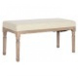 Табуретка Home ESPRIT Бял Естествен полиестер каучук 100 x 38 x 43 cm - Табуретки