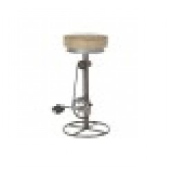 Табуретка DKD Home Decor Сребрист Метал Светло кафяв Pатан (44 x 41 x 82 cm) - Табуретки