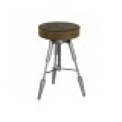 Табуретка Home ESPRIT Кафяв Сребрист Кожа Метал 39 x 39 x 57 cm - Табуретки
