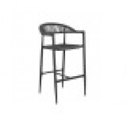 Табуретка Home ESPRIT Черен Тъмно сив Алуминий Pатан 52 x 55 x 105 cm - Табуретки
