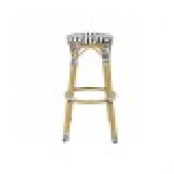 Табуретка Home ESPRIT Двуцветен Метал синтетичен ратан 39,5 x 39,5 x 74,5 cm - Табуретки