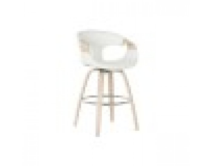 Табуретка Home ESPRIT Бял Дървен 55,5 x 52,5 x 92,5 cm