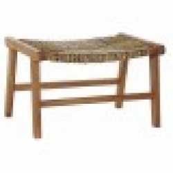 Табуретка DKD Home Decor 65 x 47 x 40 cm Естествен Тик Пластмаса Светло кафяв - Табуретки