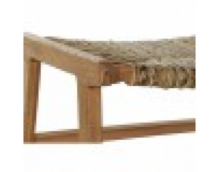 Табуретка DKD Home Decor 65 x 47 x 40 cm Естествен Тик Пластмаса Светло кафяв
