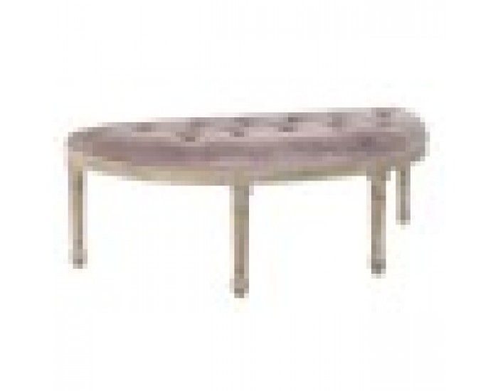 Табуретка DKD Home Decor Естествен Светло розово (125 x 43 x 48 cm)