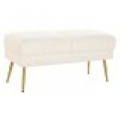 Табуретка DKD Home Decor 106 x 45 x 50 cm Златен Метал Бял - Табуретки