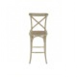 Табуретка DKD Home Decor Бял Pатан Бряст (48 x 55 x 116 cm) - Табуретки