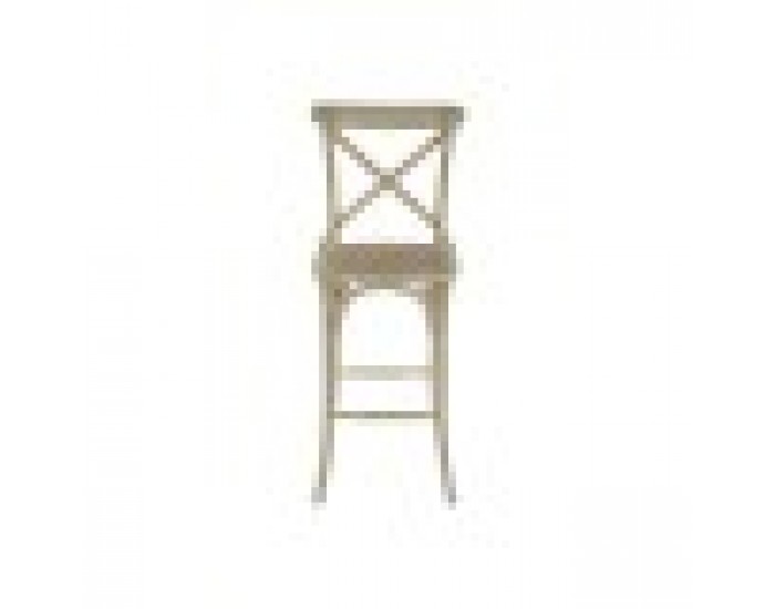 Табуретка DKD Home Decor Бял Pатан Бряст (48 x 55 x 116 cm) Табуретка DKD Home Decor Бял Pатан Бряст (48 x 55 x 116 cm)