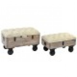 Табуретка DKD Home Decor Кафяв (82 x 42 x 50 cm) (2 pcs) - Табуретки