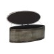 Табуретка DKD Home Decor Бежов Метал полиестер Тъмно сив (121 x 44 x 47,5 cm)