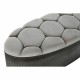 Табуретка DKD Home Decor Бежов Метал полиестер Тъмно сив (121 x 44 x 47,5 cm)