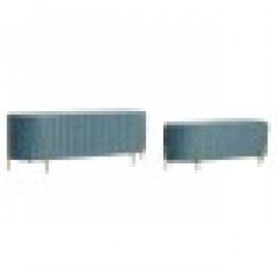 Табуретка DKD Home Decor Син (123 x 50 x 45 cm) (105 x 39 x 37 cm) (2 pcs) - Табуретки