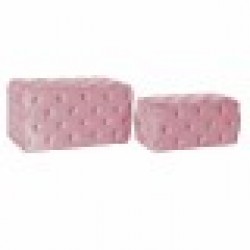 Табуретка DKD Home Decor Розов полиестер Кадифе Дървен MDF (88 x 53 x 47,76 cm) - Табуретки