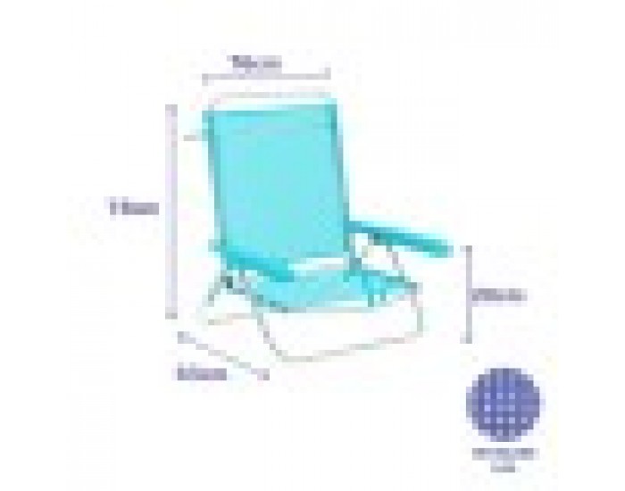 подплатен къмпинг стол Marbueno Аквамарин 63 x 78 x 76 cm