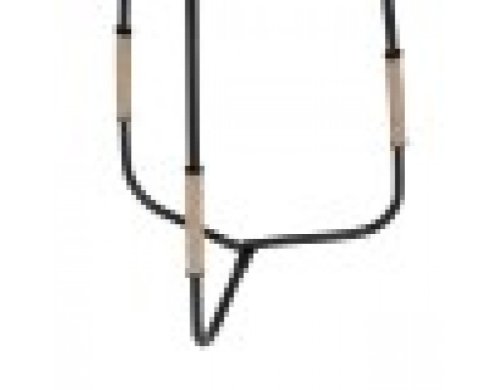 Помощна маса 40,5 x 40,5 x 66 cm Естествен Черен Дървен Желязо