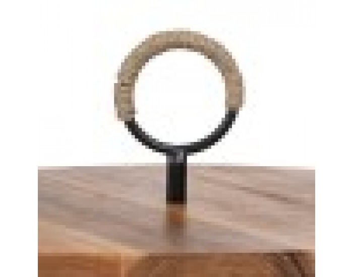 Помощна маса 40,5 x 40,5 x 66 cm Естествен Черен Дървен Желязо