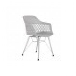 Трапезен стол DKD Home Decor Метал Светло сив полипропилен (57 x 57 x 80,5 cm) - Комплекти маси и столове