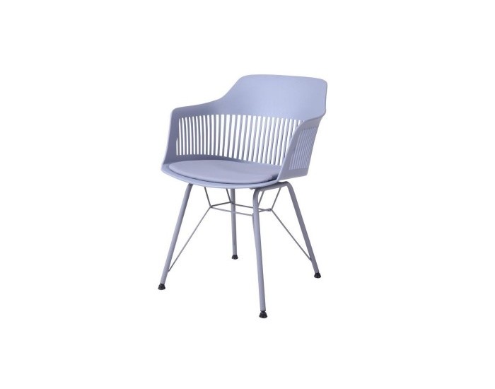 Стол DKD Home Decor Метал Светло сив Полипропилен (PP) (56 x 53 x 81 cm)