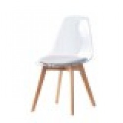 Трапезен стол DKD Home Decor, Сив, Дървен, Поликарбонат, 54 x 47 x 81 cm - Комплекти маси и столове