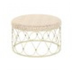 Помощна маса DKD Home Decor Метал Pатан (48 x 48 x 30 cm) - Комплекти маси и столове