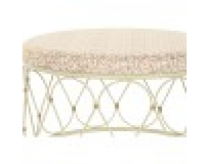 Помощна маса DKD Home Decor Метал Pатан (48 x 48 x 30 cm)