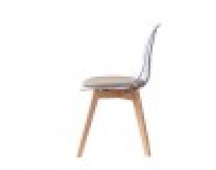 Трапезен стол DKD Home Decor Бежов Дървен Поликарбонат (54 x 47 x 81 cm)