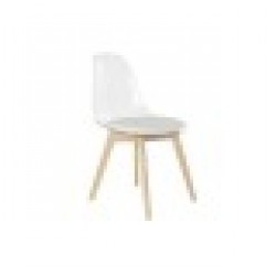 Трапезен стол DKD Home Decor, Естествен, Дървен, Прозрачен, Бял, Поликарбонат, 54 x 47 x 81 cm - Комплекти маси и столове