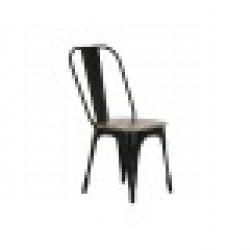 Трапезен стол Home ESPRIT Черен Тъмно сив Дървен Метал 48 x 55 x 92 cm - Маси