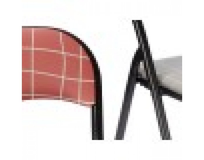 подплатен къмпинг стол Hand Made Кафяв Черен Сив PVC Метал 43 x 46 x 78 cm (6 броя)