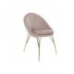 Трапезен стол DKD Home Decor Розов Златен Метал полиестер (60 x 60 x 85 cm) - Комплекти маси и столове