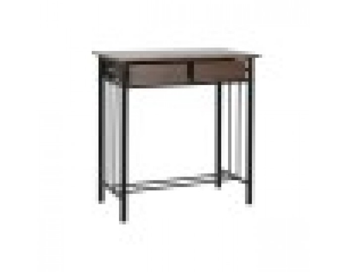 Комплект от маса с 2 стола DKD Home Decor Кафяв Черен Метал Дървен MDF 80 x 50 x 84 cm