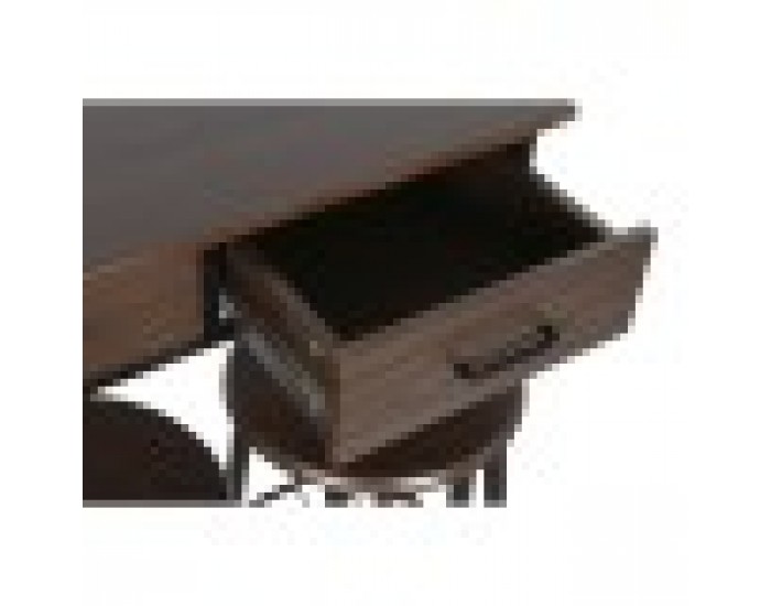 Комплект от маса с 2 стола DKD Home Decor Кафяв Черен Метал Дървен MDF 80 x 50 x 84 cm