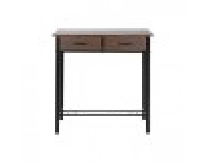 Комплект от маса с 2 стола DKD Home Decor Кафяв Черен Метал Дървен MDF 80 x 50 x 84 cm