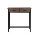 Комплект от маса с 2 стола DKD Home Decor Кафяв Черен Метал Дървен MDF 80 x 50 x 84 cm