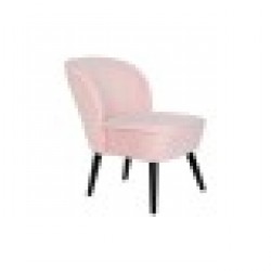 Фотьойл DKD Home Decor Черен Светло розово Дървен 60 x 70 x 78 cm - Комплекти маси и столове