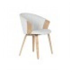 Трапезен стол Home ESPRIT Бял полиестер Дървен 60 x 57,5 x 79 cm - Маси