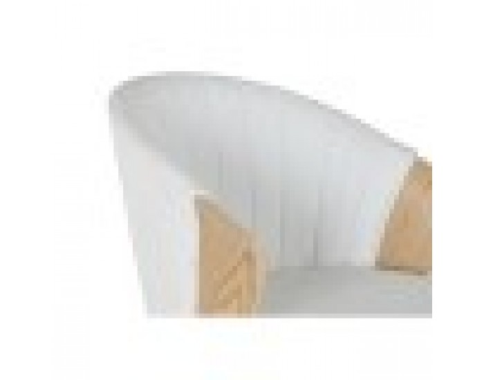 Трапезен стол Home ESPRIT Бял полиестер Дървен 60 x 57,5 x 79 cm