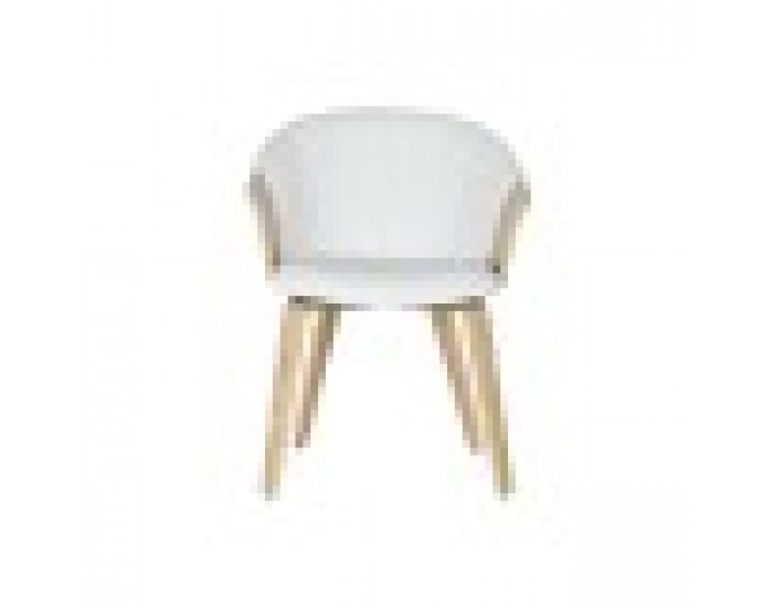 Трапезен стол Home ESPRIT Бял полиестер Дървен 60 x 57,5 x 79 cm